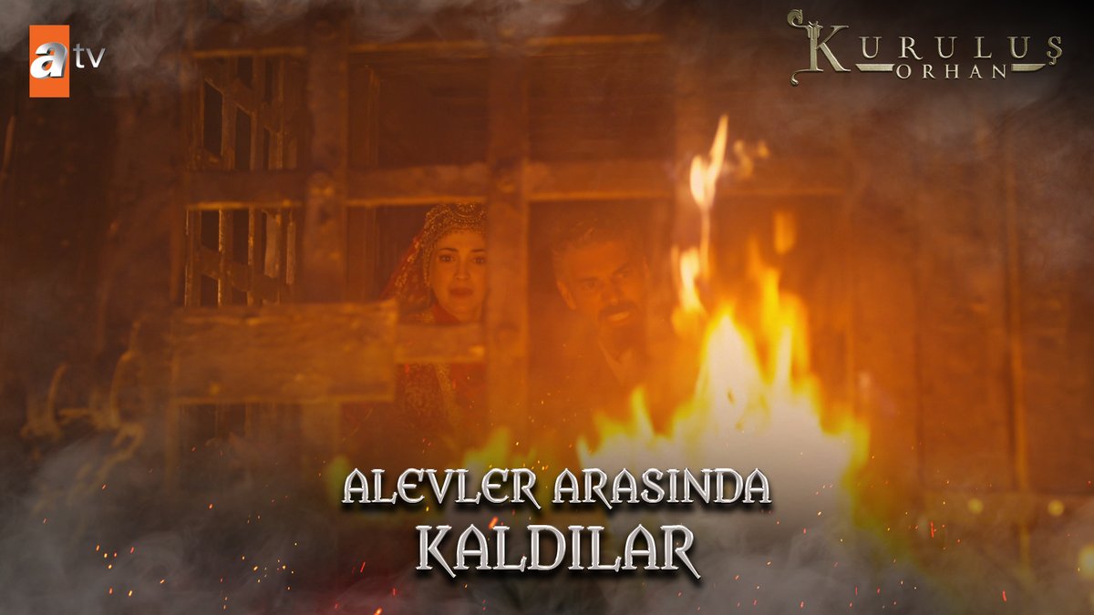 Alevler arasında kaldılar! Evrenos Bey ve Fatma Hatun'un akıbeti ne olacak? #KuruluşOrhan atv