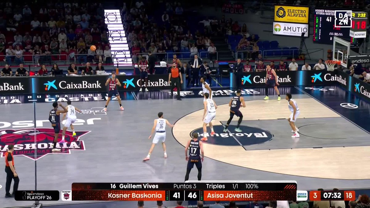 Defendiendo como un muro, atacando como un vendaval 🔥 Edwards decisivo en ambos lados de la cancha… y puro espectáculo🍿 #LigaEndesaxDAZN 🏀