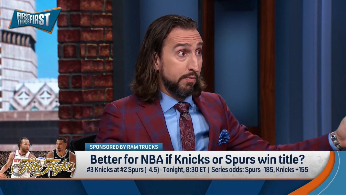 .nick wright says it’s better for the NBA if the Knicks win the title 👀 “It is not because New York City is the biggest city in America… The reason it’s the Knicks is because a Knicks championship makes a minimum of a half dozen other teams say: yeah, why can’t we do it?”