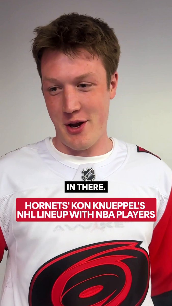 How do you think Kon II Knueppel's starting lineup would do in the #StanleyCup Final? 🏀 Game 2 between the Vegas Golden Knights and Carolina Hurricanes is TOMORROW at 8p ET on ABC, Sportsnet, &amp; TVA Sports!