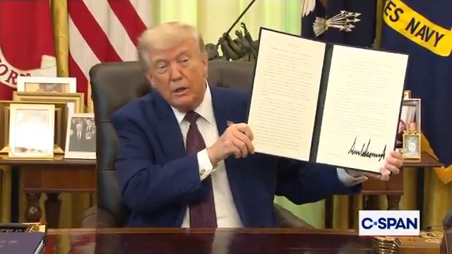 President Trump signs executive order on status of career federal employees.