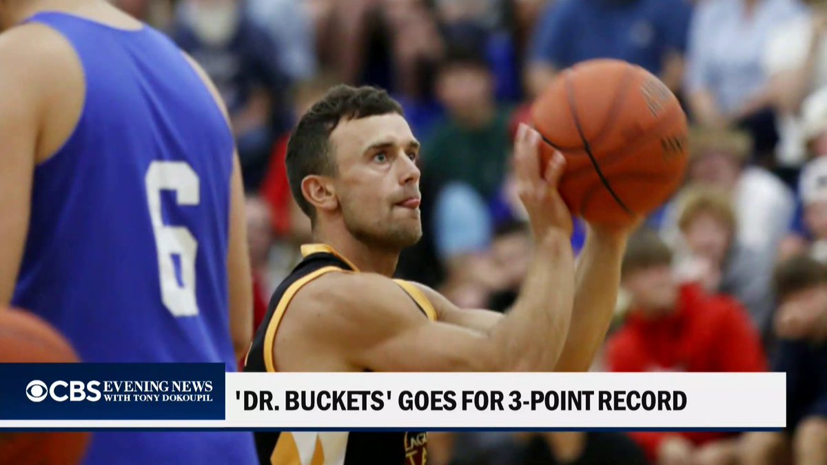 A middle school gym teacher nicknamed “Dr. Buckets” has broken the record for most NBA 3-pointers made in 24 hours – draining 11,115 and breaking the previous record by more than 700 shots.