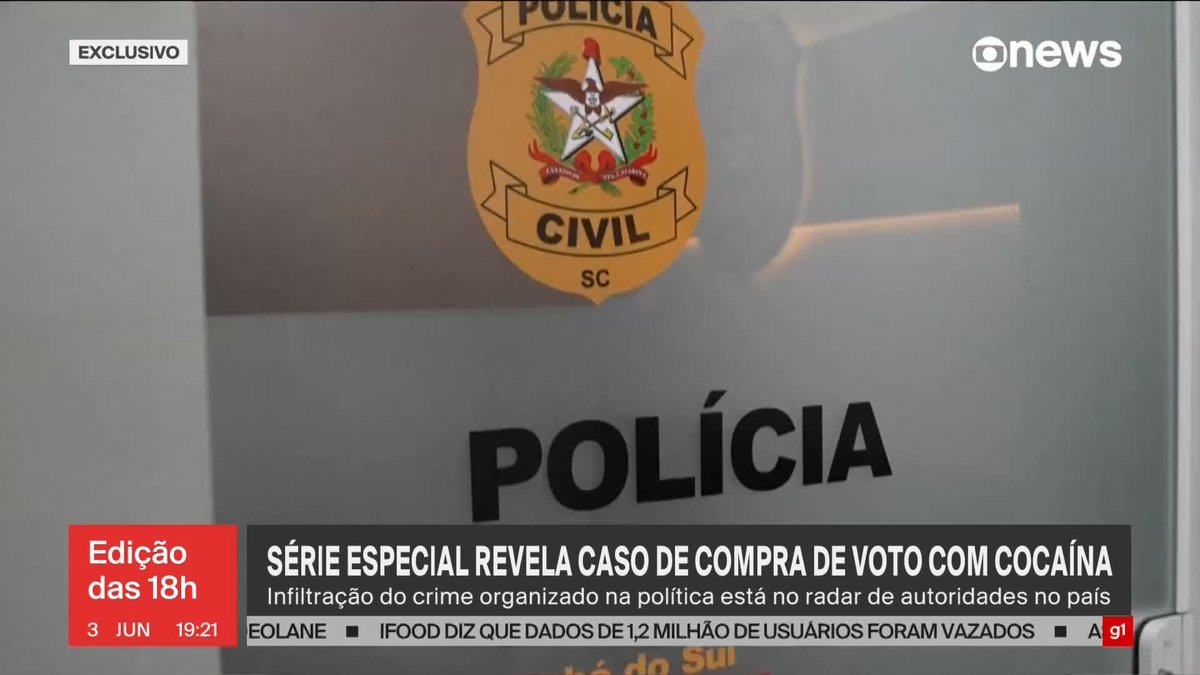 Esquema de compra de votos em Timbé do Sul (SC) pagava eleitores com cocaína. Veja: ➡️Assista à #GloboNews ao vivo: #Edição18