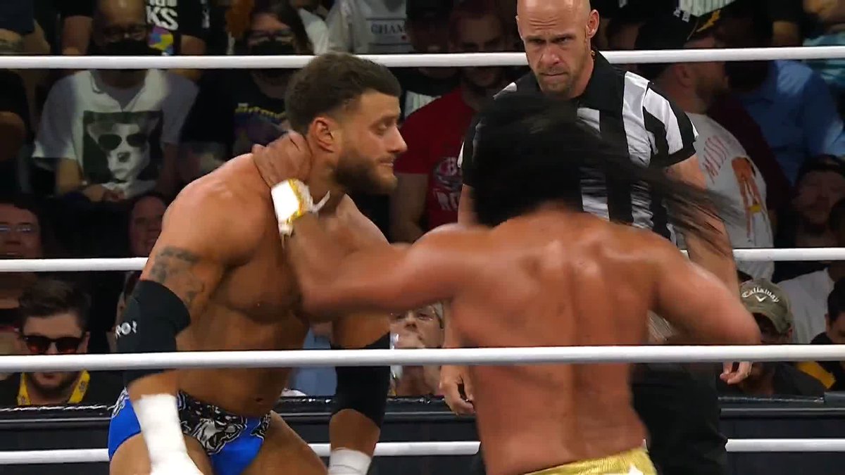 AEW World Champion Maxwell Jacob Friedman™️ might be poking the bull just a bit too much! Watch #AEWDynamite LIVE on TBS & HBO Max