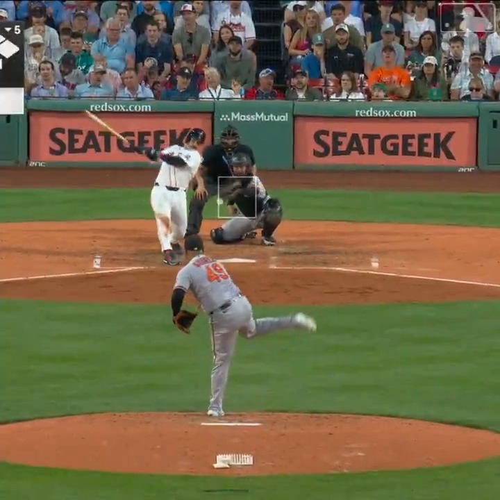 Mickey's first career triple!