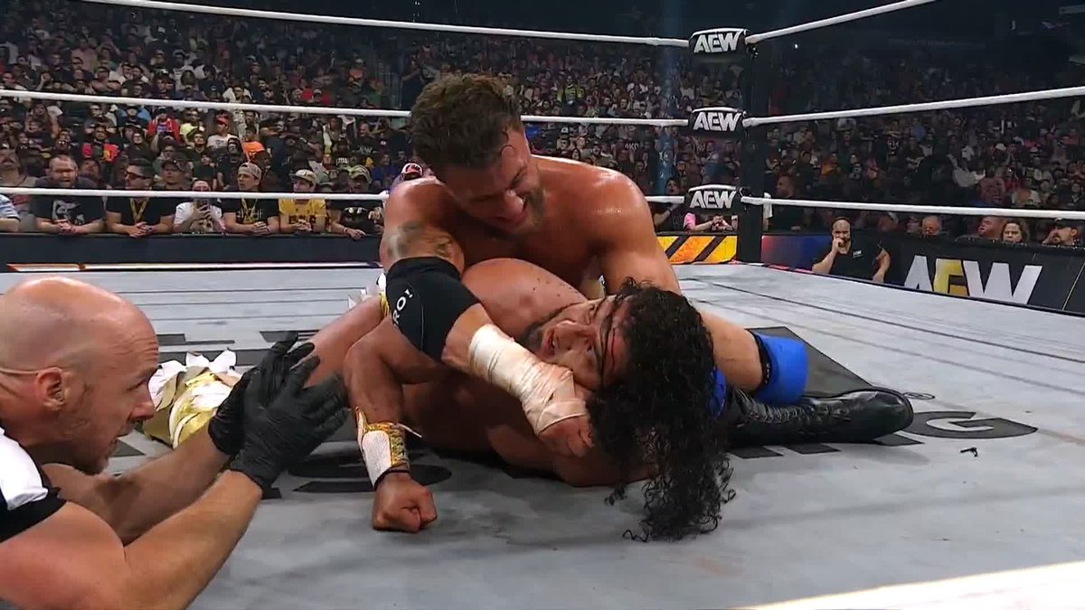 Defiant until the end, @RUSHToroBlanco is out! #AndStill Watch #AEWDynamite LIVE on TBS &amp; HBO Max