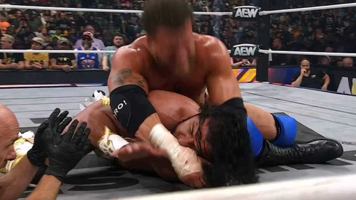 #ANDSTILL MJF RETAINS THE AEW WORLD TITLE AFTER FORCING RUSH TO PASS OUT! GREAT DYNAMITE OPENER #AEW #AEWDynamite