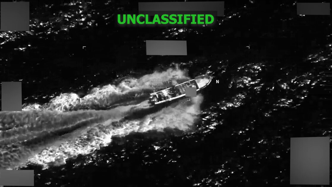 On June 3, at the direction of #SOUTHCOM commander Gen. Francis L. Donovan, Joint Task Force Southern Spear conducted a lethal kinetic strike on a vessel operated by Designated Terrorist Organizations. Intelligence confirmed the vessel was transiting along known narco-trafficking routes in the Eastern Pacific and was engaged in narco-trafficking operations. Two male narco-terrorists were killed during this action. No U.S. military forces were harmed. Department of War 🇺🇸 #OpSouthernSpear