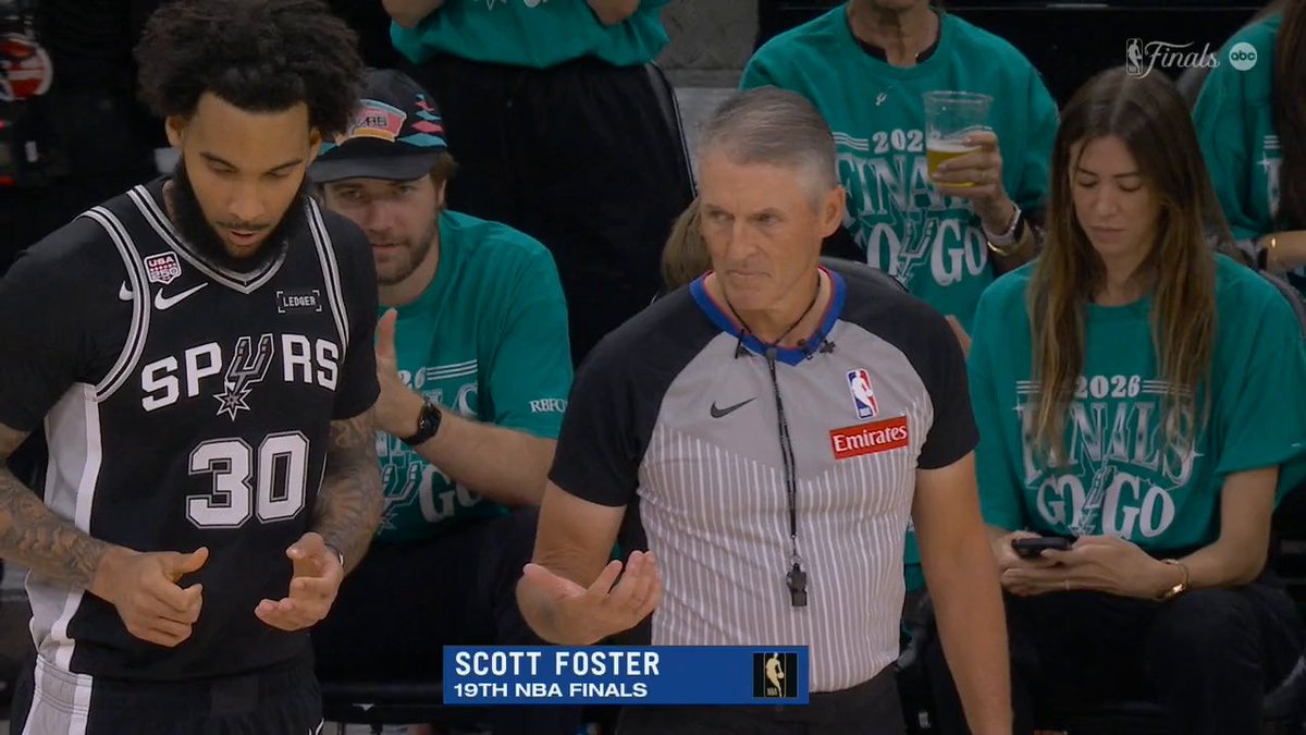 Scott Foster mic'd up to start Game 1 of the NBA Finals 🔥