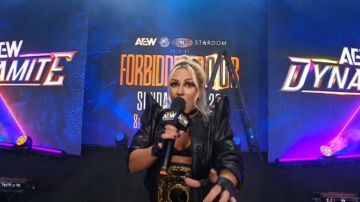 The DISRESPECT! AEW Women’s World Champion @Toxic_Thekla just SPIT to send a message to スターダム✪STARDOM ahead of #ForbiddenDoor!