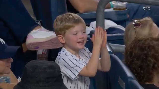 Gerrit Cole's son was so happy to see his dad back on the mound ❤️