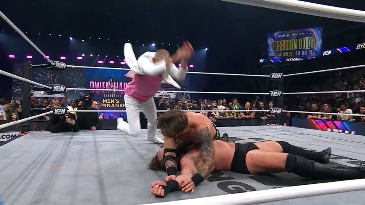 .The Invisible Hand Family was trying to take advantage of the referee being downed, but the Death Riders are out to even the odds! Watch #AEWDynamite LIVE on TBS & HBO Max