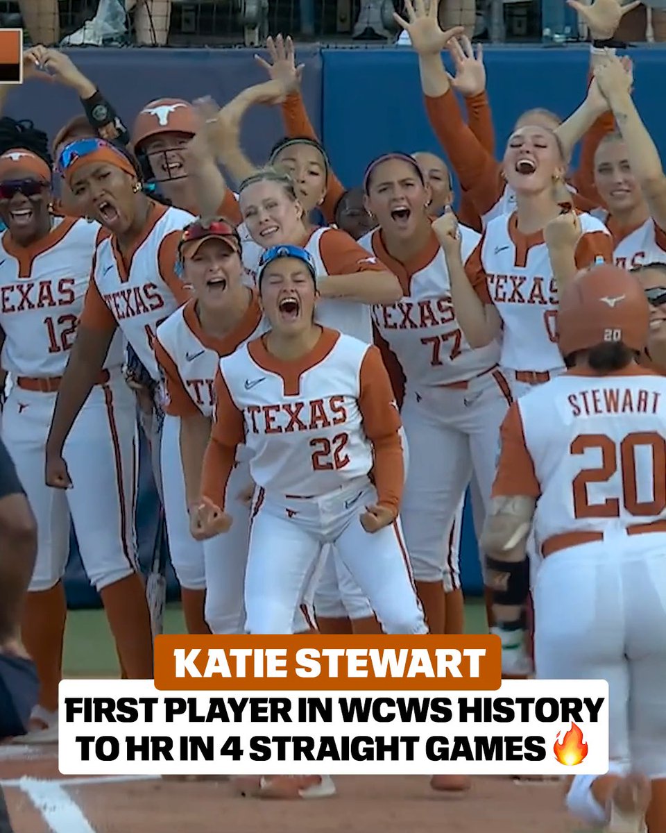 Katie Stewart doing Katie Stewart things 🤘🔥 Texas Softball