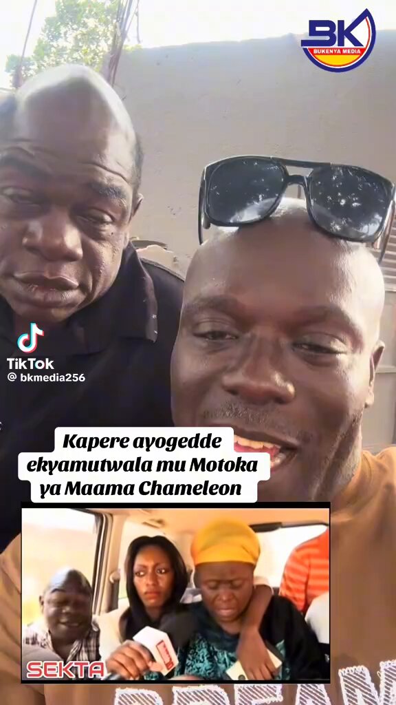Kapeere finally explains how he got himself in to the same car with the mother to chameleon on the day moze radio the late died, kapeere is just funny😂🙌