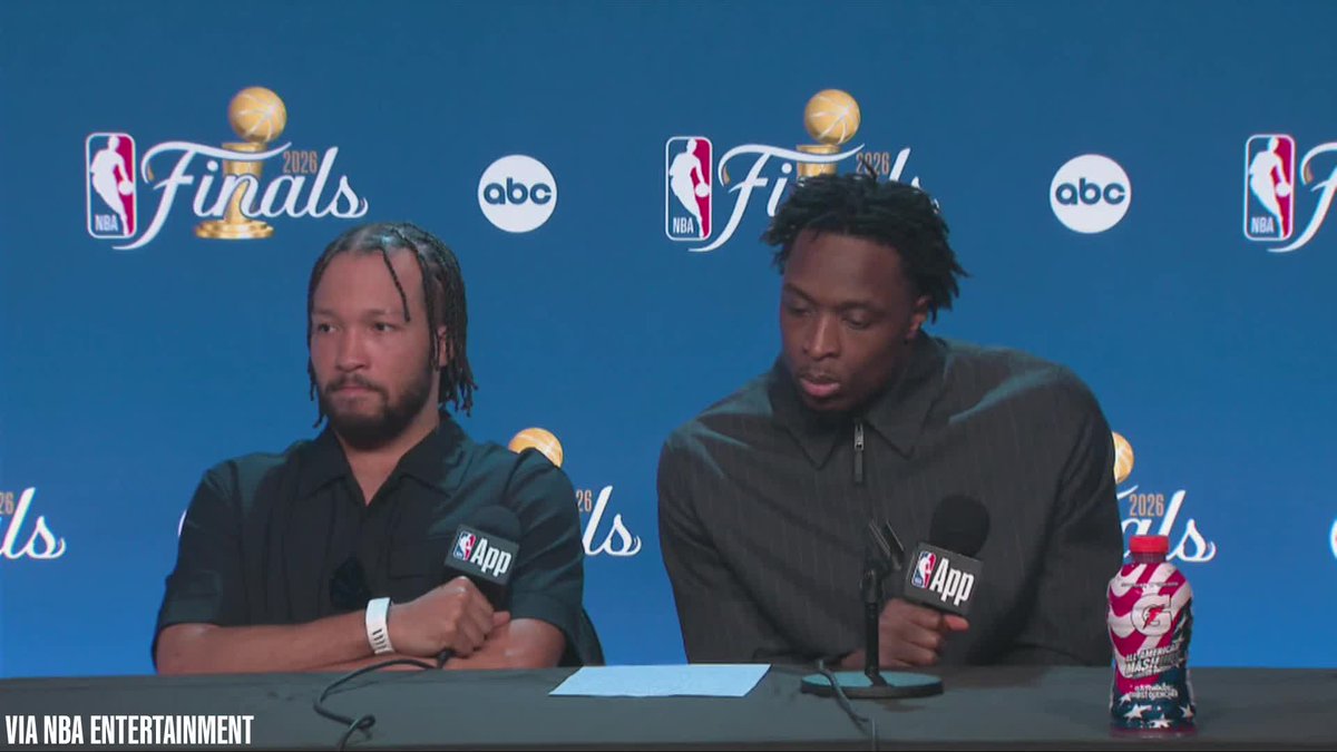 "They come ready to play more than any other team that we've faced. We have the utmost respect for them. We know that we've got to be ready for Game 2." Jalen Brunson talks about the Knicks' respect for the Spurs and how New York was able to win tonight: