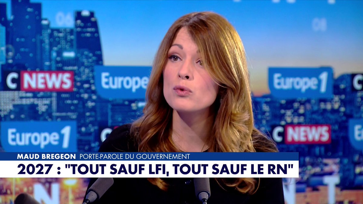 «Tout sauf un second tour RN-LFI» déclare la porte-parole du gouvernement Maud Bregeon dans #LaGrandeInterview. Toute l'info est à retrouver sur
