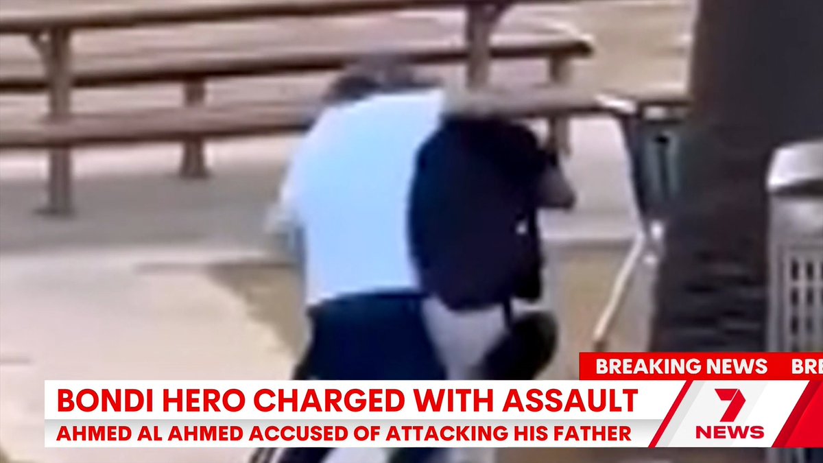 Ahmed Al Ahmed, recognised as a hero during the Bondi massacre, has been charged with common assault and stalking after allegedly attacking his elderly father in a headlock at his home in March.