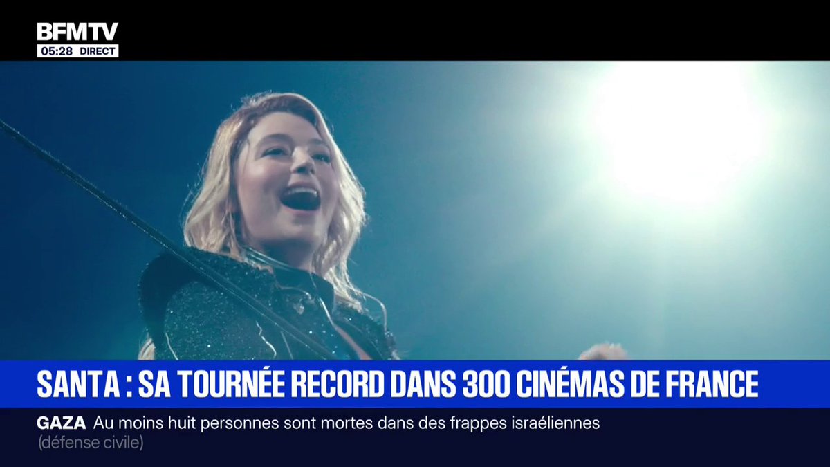Le concert de Santa projeté au cinéma avant la sortie d'un album "live" ce vendredi
