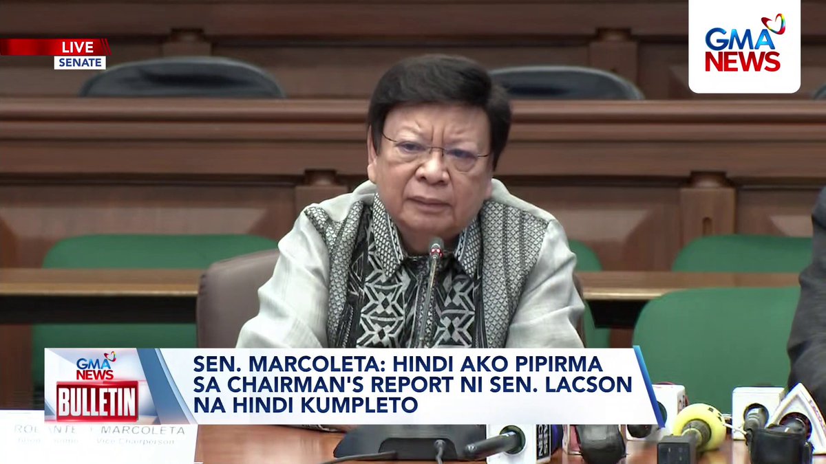 ‘PASENSYA NA PO KUNG AKO’Y NAKAPAGSALITA NG GANOON. I DID NOT MEAN IT’ - SEN. MARCOLETA Humingi ng pasensya si Sen. Rodante Marcoleta matapos ang kanyang naging pahayag na ilan umano sa media ay “paid” na nagdulot ng reaksyon mula sa media. Ayon kay Marcoleta, “So pasensya na po kung ako’y nakapagsalita ng ganoon. I did not mean it. Ito po ay dahil sa frustration ko sa nangyari at sa nangyayari po ang nakikita ko.”
