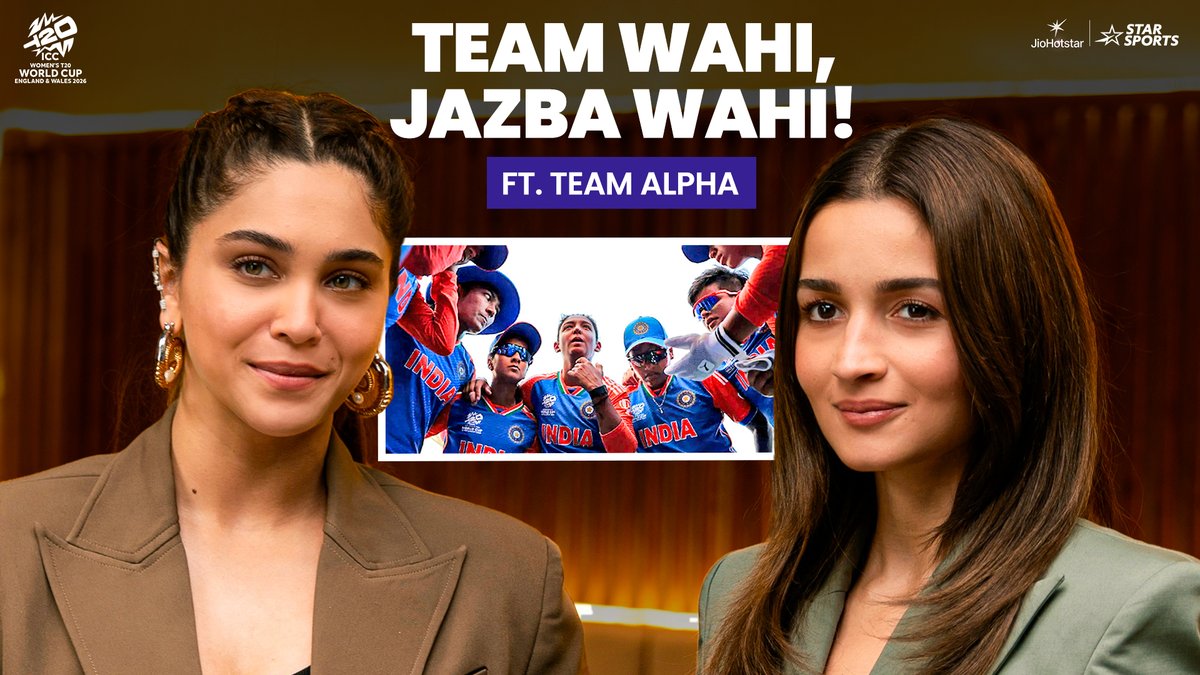 From 2 Alphas to Team India's 15 Alphas! 🤝💙 The message is clear, loud & proud... Team same, toh jazba bhi same! 🙌 ICC Women’s #T20WorldCup 2026 starts 12th June! #Alpha #T20CreatorClub