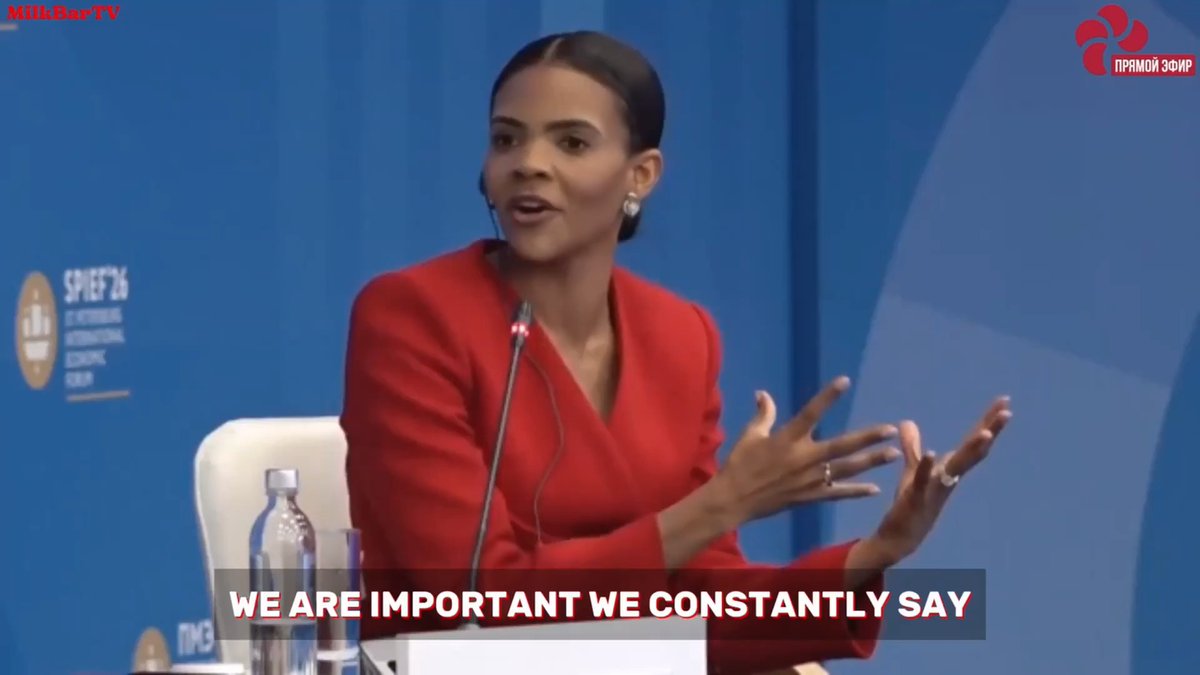 EXCLUSIVE: Candace Owens was asked during her panel at Putin's St. Petersburg Economic Forum what she would take back to America from Russia. Delivering a thoroughly pro-Russian answer: "I understand that we are practically the same. We have the same motivations. And, in particular, God. An understanding of God. Families. It supports us in the most positive way. I really enjoyed this journey. I really want to go back to my podcast and tell Americans about this." *This video has been translated using AI-generated captions. Any Russian speakers are welcome to correct any mistranslations in the comments.