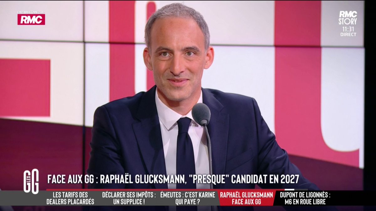 🔴 Présidentielle 2027: Raphael Glucksmann lance un pari dans les GG ! 🗣️ "La gauche républicaine sera au second tour, battra l’extrême droite et gagnera cette élection. Vous m'inviterez donc à déjeuner !" #GGRMC