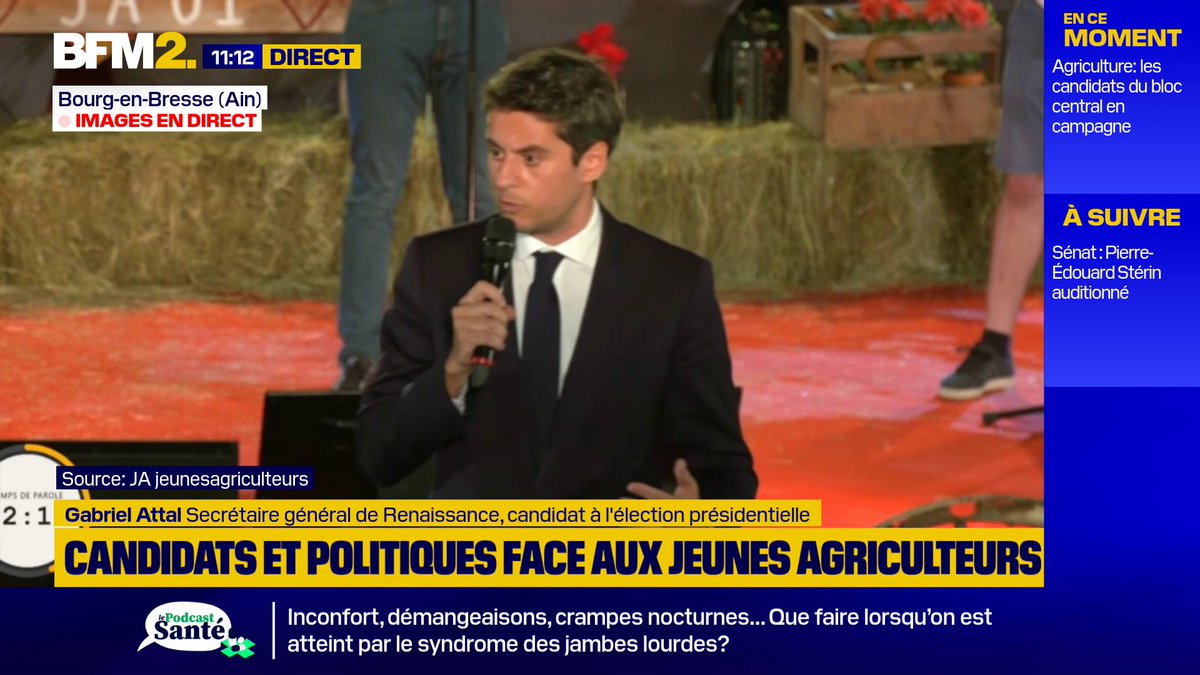 Gabriel Attal: "Si on veut que la France redevienne la première puissance d'Europe, la France doit s'affirmer comme la première puissance agricole d'Europe" #BFM2