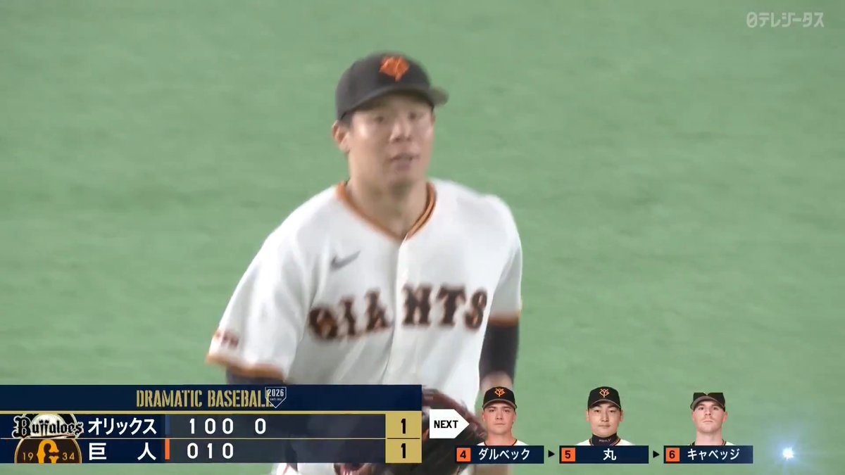 勝ち越しを許さない 見事な中継プレー 佐々木俊輔→泉口友汰→小林誠司 ⚾️巨人×オリックス #ジャイアンツ #だったらDAZN