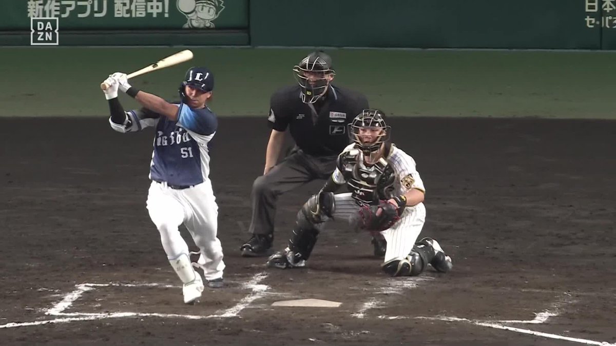 虹がかかるか プロの世界でも甲子園で躍動 西川愛也がタイムリーヒット ⚾️阪神×西武 #seibulions #だったらDAZN