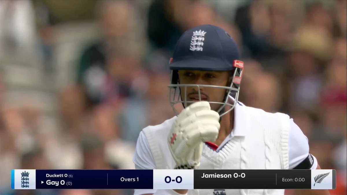 "That's a gift, and a gift you take gladly!" 😁 Emilio Gay gets off the mark with a four from the first delivery he faces 🏏