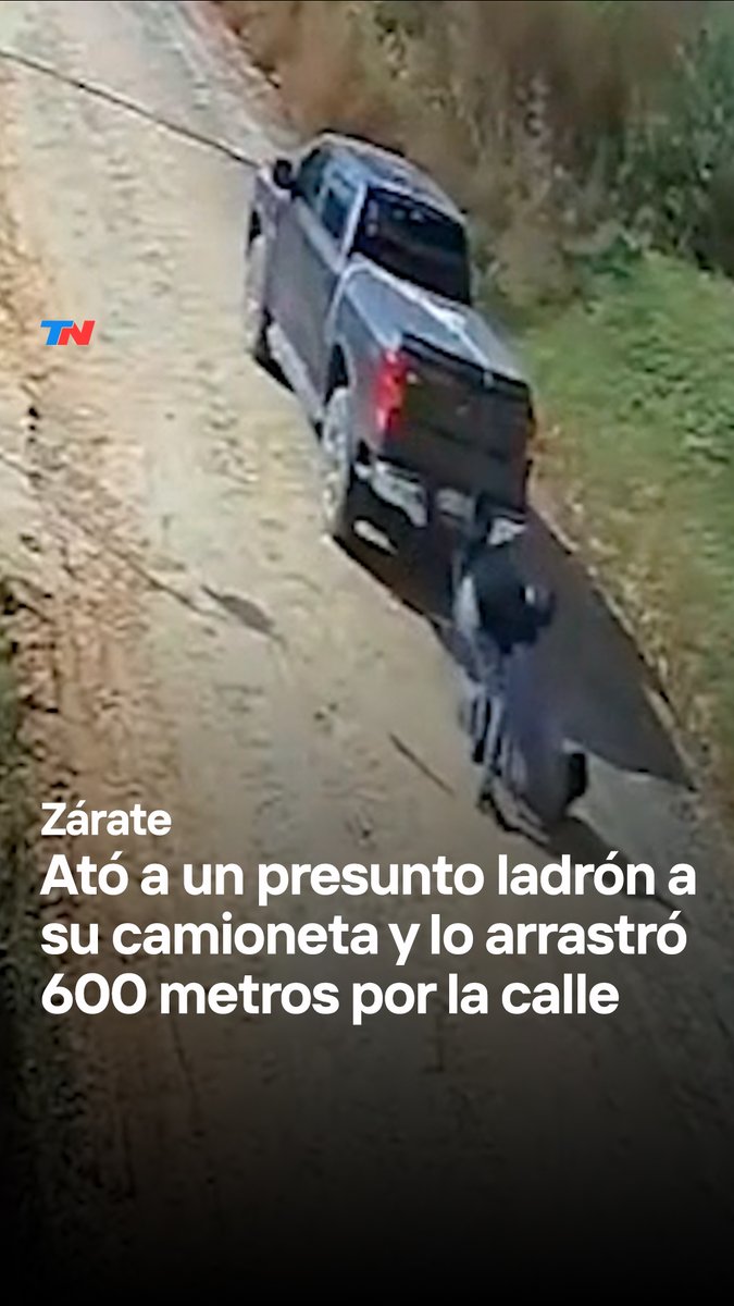 ATÓ A UN PRESUNTO LADRÓN A SU CAMIONETA Y LO ARRASTRÓ 600 METROS POR LA CALLE I El conductor es comerciante y aseguró que el hombre le había robado mercadería de su supermercado. Ocurrió en Zárate.