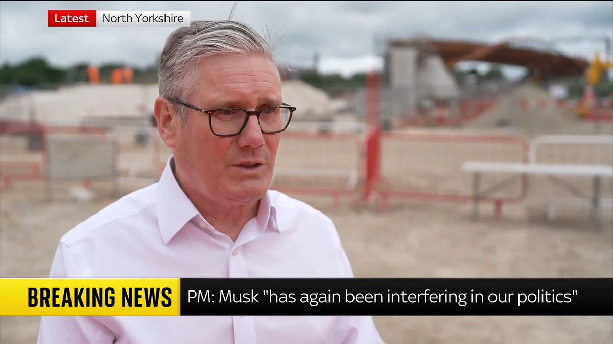 BREAKING: Starmer accuses Elon Musk of 'trying to whip up division in the UK' following the murder of Henry Nowak. Read more: 📺 Sky 501