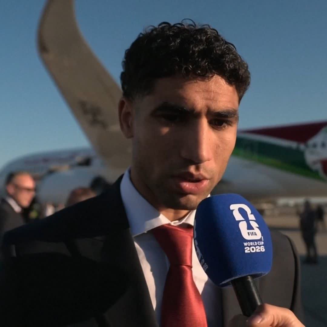 Achraf Hakimi and his Moroccan teammates have touched down in the USA ahead of the FIFA World Cup! 🇲🇦✈️