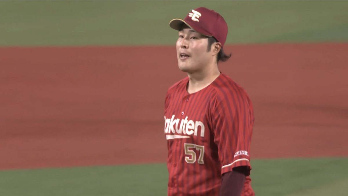 【6回裏：DB 0-4 E】 先発 #瀧中瞭太 選手、 6回無失点の好投🔥 勝ち投手の権利を得てマウンドを降りました！ #RakutenEagles #強鷲革新