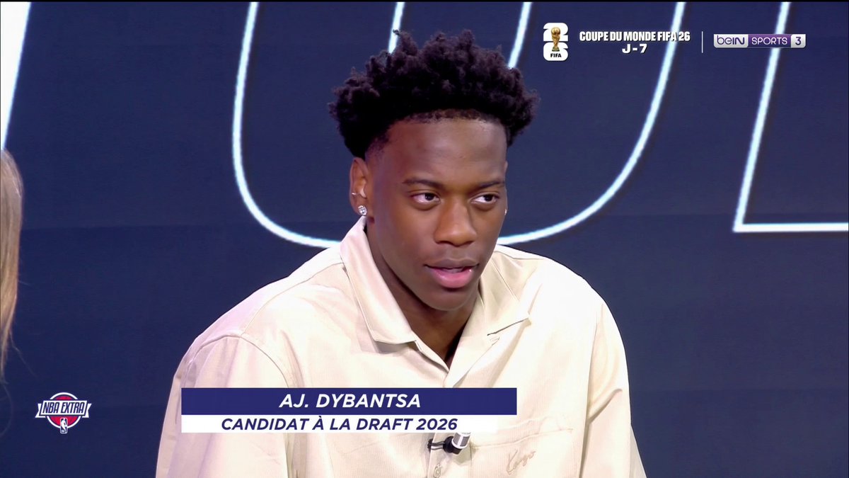 🏀#NBAextra 🤩 AJ Dybantsa est sur le plateau de NBA extra !