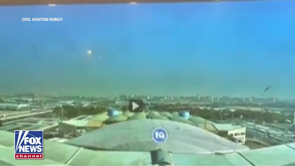 New video released by the Kuwaiti government shows the moment an Iranian drone strike slammed into the country’s major international airport. The footage captures what looks like a direct impact followed by a massive explosion, sending smoke and debris into the air as part of the airport complex erupts. Kuwaiti authorities say one person was killed and more than 60 others were injured in the strike. Wednesday’s attack marks a major escalation as tensions across the region continue to rise.