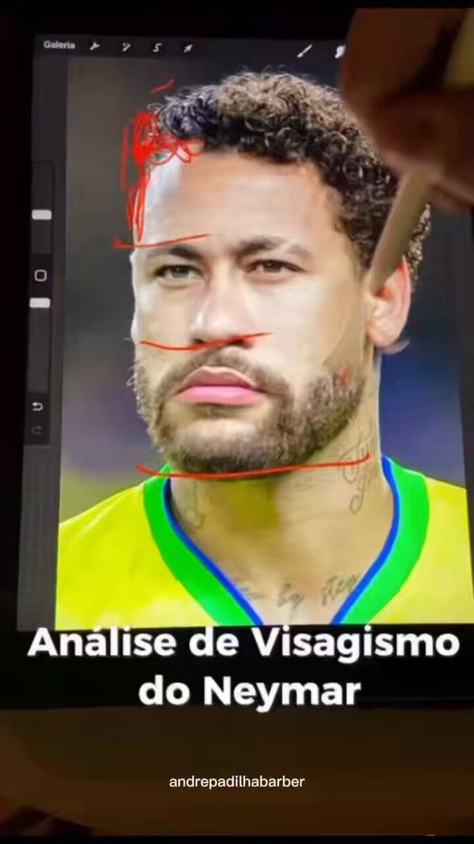 🚨ASSISTA: Análise de visagismo de Neymar mostra como ele ficaria se abandonasse o corte de cabelo degradê.