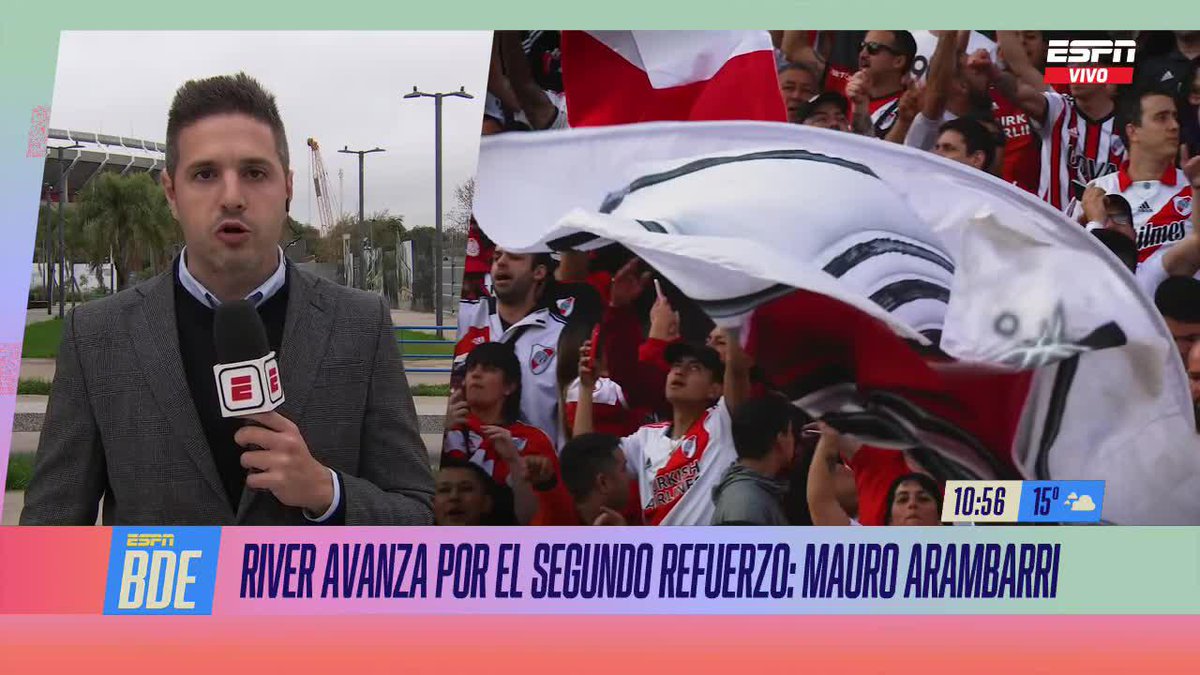 ๐ EL SEGUNDO REFUERZO, AL CAER: informa Juan Patricio Balbi que River tiene encaminada la llegada de MAURO ARAMBARRI, volante uruguayo de 30 aรฑos con presente en Getafe. ๐บ #BuenDรญaESPN | #DisneyPlus Plan Premium