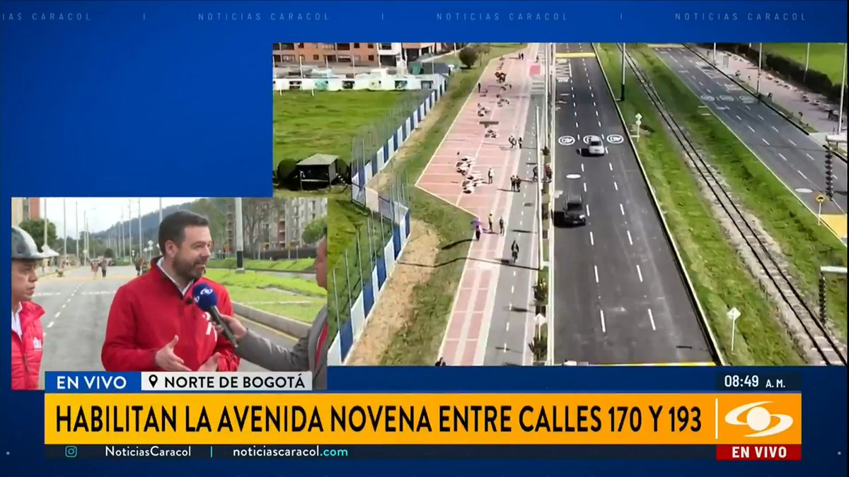 En #Bogotá hoy quedó habilitada completamente la avenida novena entre las calles 170 y 193. Esta es una vía que ayudará a aliviar los trancones. Siga la señal en vivo 👉