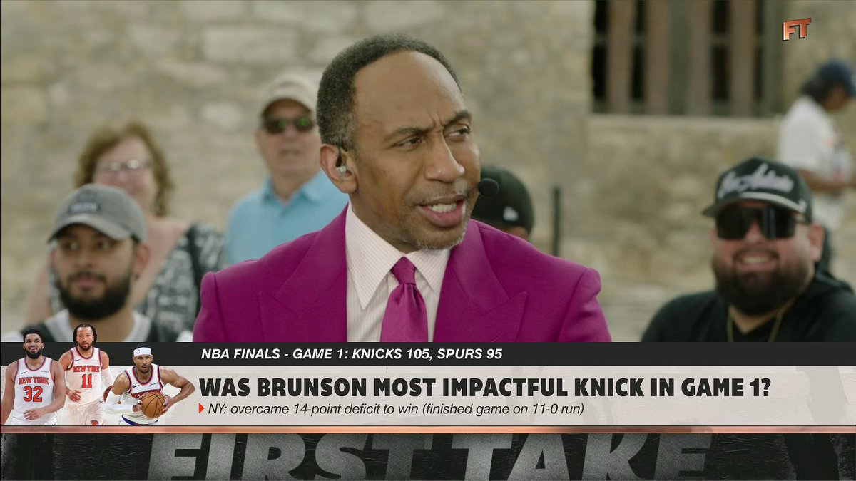 "I can't say enough about the job that Karl-Anthony Towns did in defending against Victor Wembanyama." Stephen A Smith reacts to the Knicks' Game 1 win over the Spurs in the NBA Finals 👏