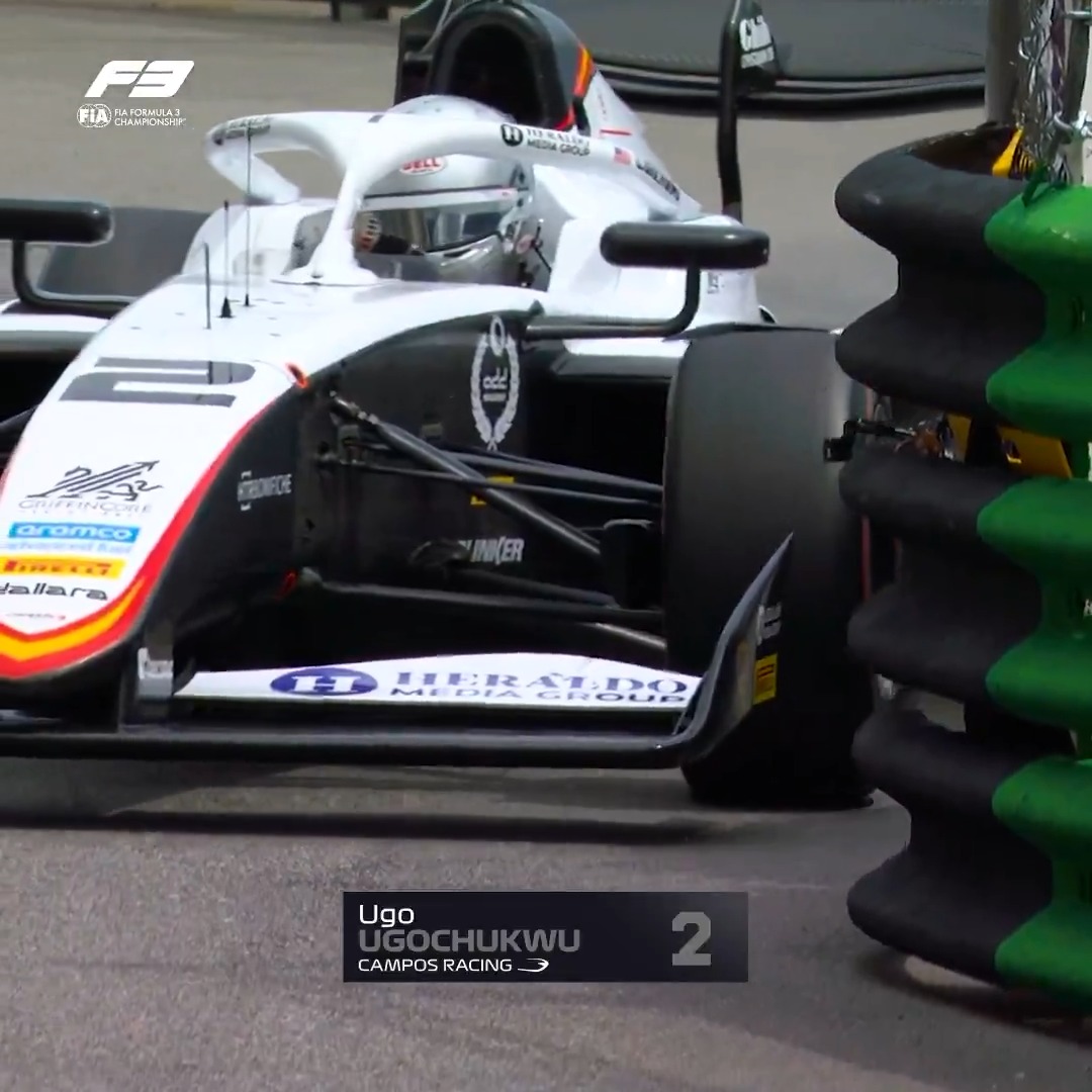 You don't want to get much closer than that 😳🤏 Championship leader, Ugo Ugochukwu, showing the risk drivers take to set a fast lap time around the confines of the Monaco streets 👀 #F3 #MonacoGP
