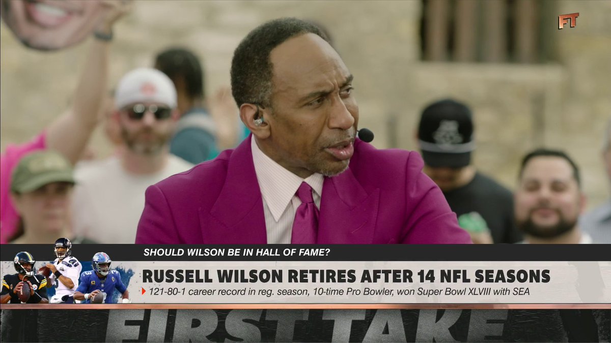.Stephen A Smith says Russell Wilson is ABSOLUTELY a Hall of Famer 👏