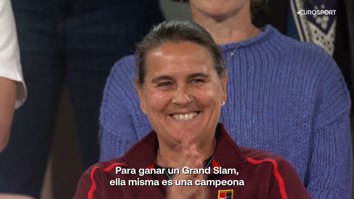 😁😁😁 Las palmas de Conchita Martínez 💙 🎙️ Las palabras de Mirra Andreeva, con el método Conchita Martínez, sobre cómo van a plantear esa final de #RolandGarros