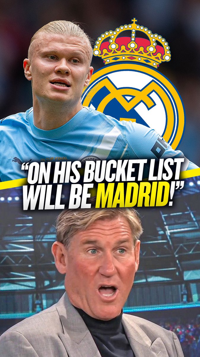 🤷♂️ "Haaland will do what Haaland wants to do in the end..." ✅ "I would imagine on his bucket list will be to play for Real Madrid!" Simon Jordan reacts to a Real Madrid presidential candidate promising to sign Haaland from #MCFC! 😳