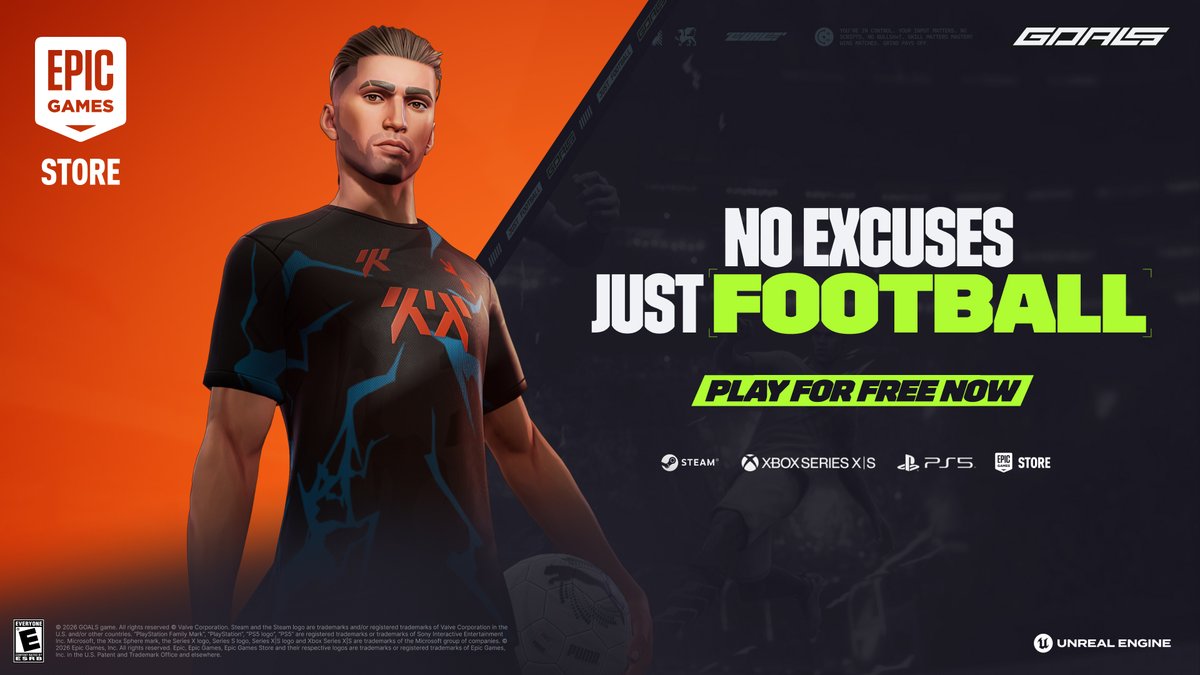 No excuses, just football. Play GOALS for free - available now! ⚽ Purchase an eligible item in GOALS on Epic Games Store and get the Goal Getter Outfit in Fortnite as a gift-with-purchase.