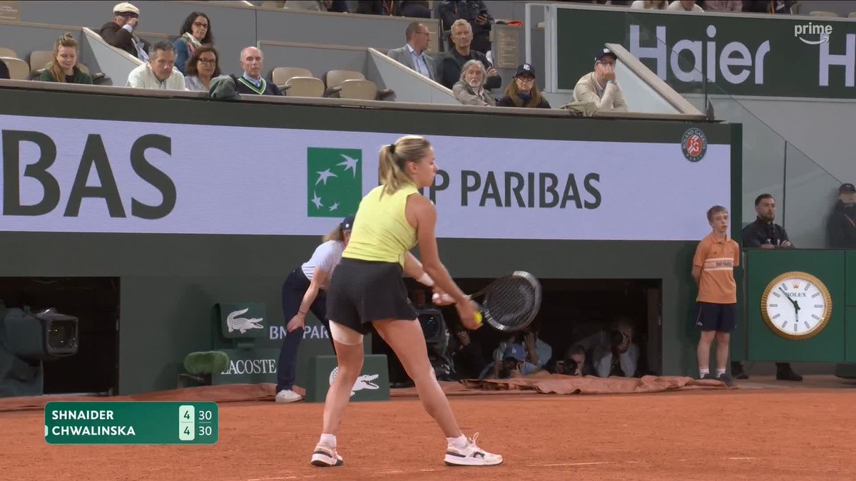 Le POINT de la journée ! 🔥 Quelle belle bataille proposée par Diana Shnaider et Maja Chwalińska 👏 #RolandGarros