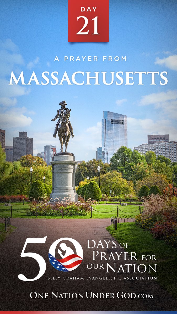 I believe in the power of prayer! Pray with us now on DAY 21 of 50 Days of Prayer for America with Pastor Marco DeBarros of MASSACHUSETTS. Let us know you’re praying in the comments below, and go to for all 50 videos and more… #OneNationUnderGod #50Days50States50Prayers BGEA