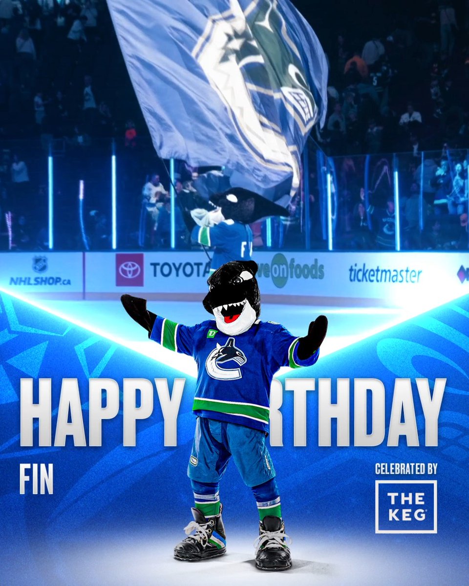 Join us in wishing FIN a happy birthday! 🥳 #Canucks | The Keg