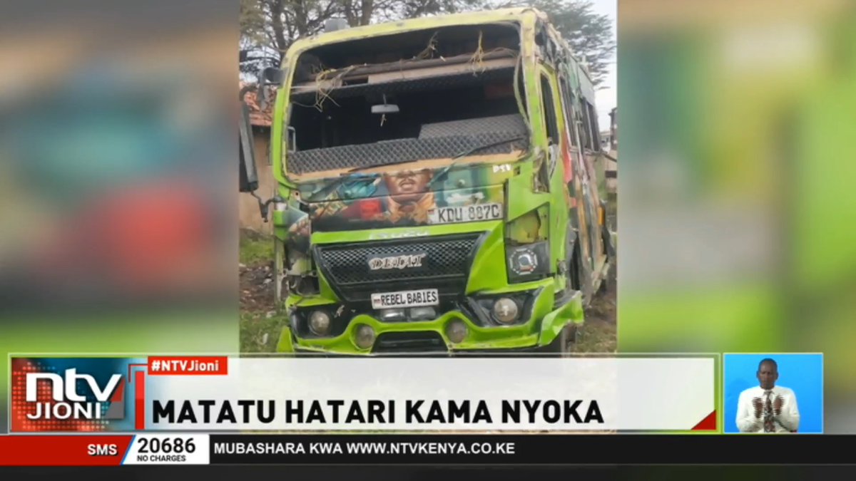 Matatu Hatari Kama Nyoka Watu watano wamefariki na 12 kujeruhiwa kufuatia madoido, mbwembwe na ushindani uliopo kwenye matatu za kisasa jijini Nairobi (nganya). Matatu hiyo ilianguka ikifanya sarakasi hatari zinazojulikana kama "Manyoka". #NTVJioni Lofty Matambo Labaan Shabaan Elimlim Edung