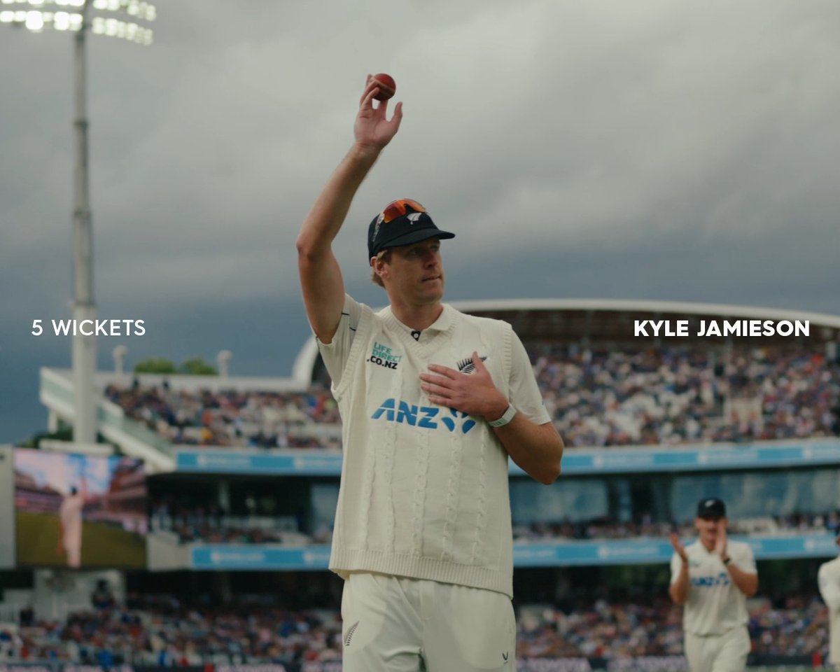 KYLE JAMIESON PICKED A FIVE WICKET HAUL AGAINST ENGLAND.